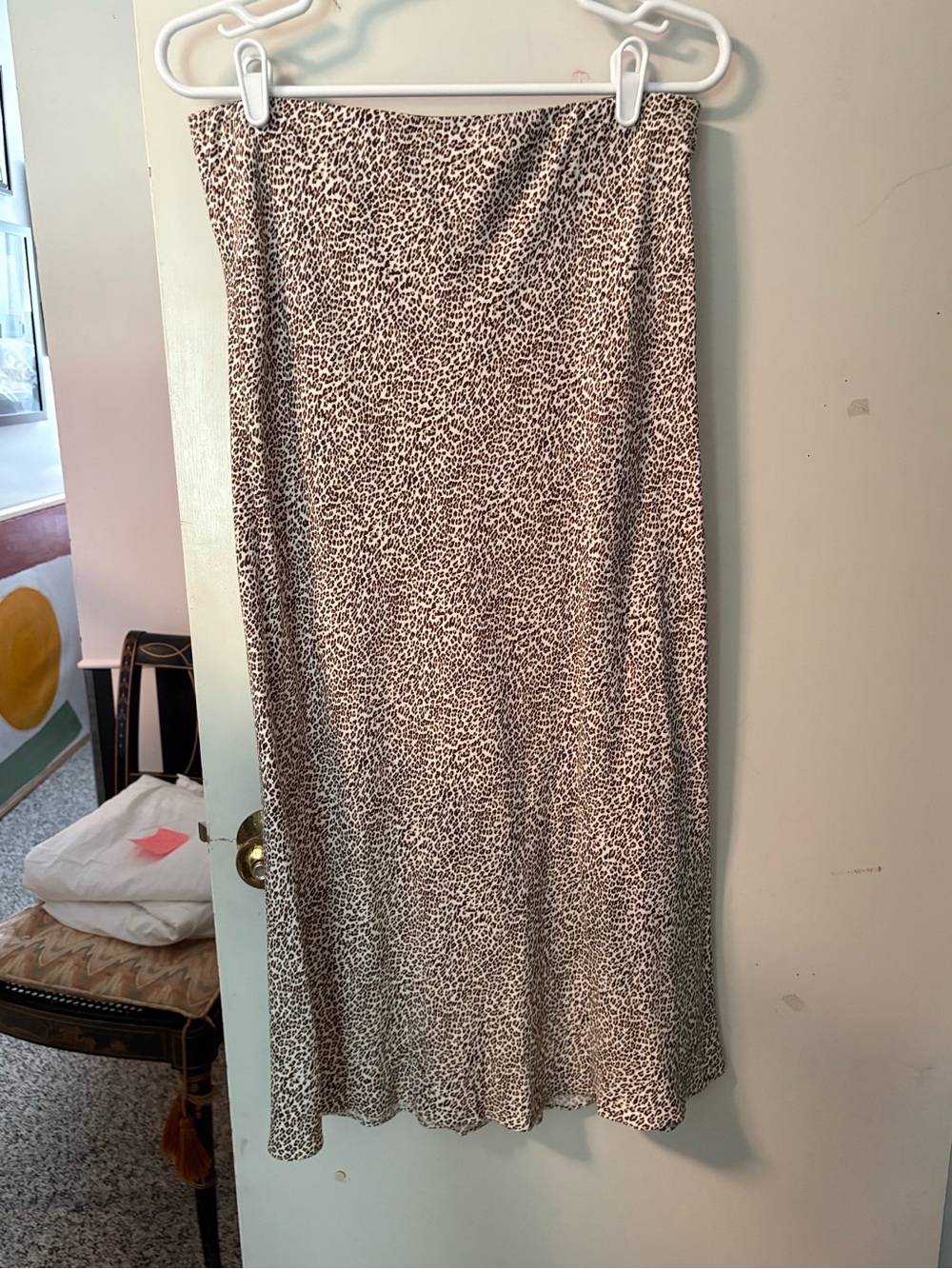 Jenni Kayne midi slip skirt in small Leopard